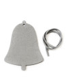 Tmavo strieborná vianočná ozdoba zvonček 619-1213-01