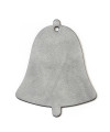 Tmavo strieborná vianočná ozdoba zvonček 619-1213-01