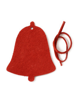Červená vianočná ozdoba zvonček 619-1213-31