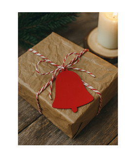 Červená vianočná ozdoba zvonček 619-1213-31