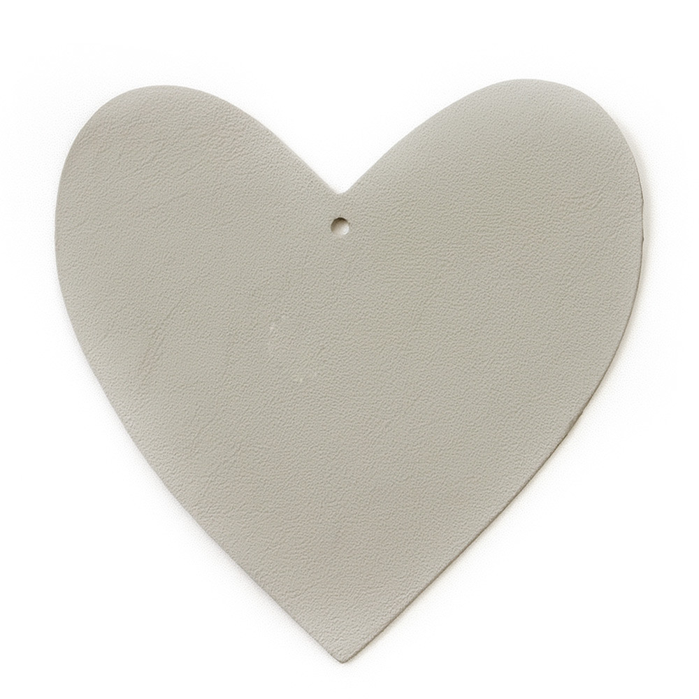 Svetlosivá vianočná ozdoba srdca 619-1212-20