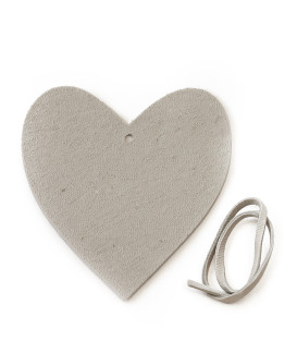 Svetlosivá vianočná ozdoba srdca 619-1212-20