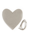 Svetlosivá vianočná ozdoba srdca 619-1212-20