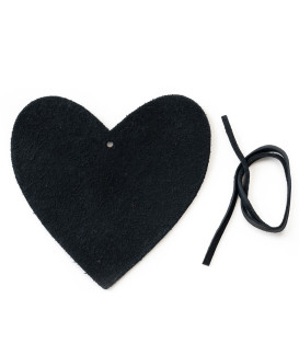 Čierna vianočná ozdoba srdca 619-1212-60