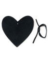 Čierna vianočná ozdoba srdca 619-1212-60