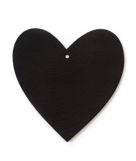 Čierna vianočná ozdoba srdca 619-1212-60