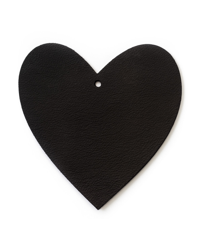 Čierna vianočná ozdoba srdca 619-1212-60