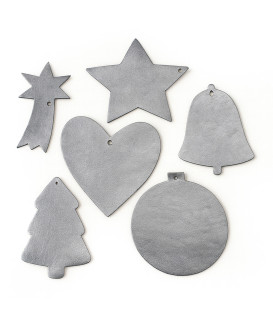 Tmavo strieborná vianočná ozdoba srdca 619-1212-29