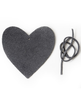 Tmavo strieborná vianočná ozdoba srdca 619-1212-29