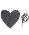 Tmavo strieborná vianočná ozdoba srdca 619-1212-29