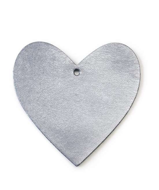 Tmavo strieborná vianočná ozdoba srdca 619-1212-29