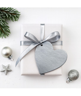 Tmavo strieborná vianočná ozdoba srdca 619-1212-29