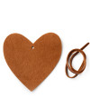 Hnedá vianočná ozdoba srdca 619-1212-41