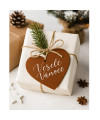 Hnedá vianočná ozdoba srdca 619-1212-41