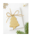 Zlatá vianočná ozdoba stromček 619-1215-01