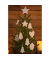 Svetlosivý vianočná ozdoba stromček 619-1215-20