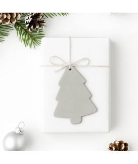 Svetlosivý vianočná ozdoba stromček 619-1215-20