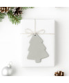 Svetlosivý vianočná ozdoba stromček 619-1215-20