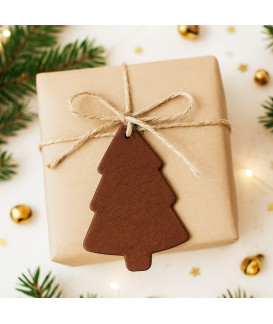 Hnedá vianočná ozdoba stromček 619-1215-41
