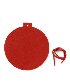 Červená vianočná ozdoba banka 619-1211-31