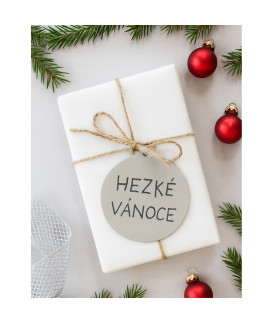 Svetlosivá vianočná ozdoba banka 619-1211-20