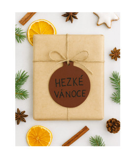 Hnedá vianočná ozdoba banka 619-1211-41