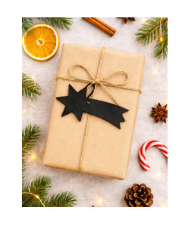 Čierna vianočná ozdoba kométa 619-1214-60