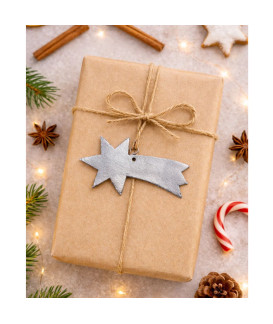 Tmavo strieborná vianočná ozdoba kométa 619-1214-29