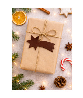 Hnedá vianočná ozdoba kométa 619-1214-41