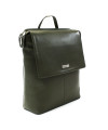 Tmavozelený mestský kožený batoh 311-1660-57