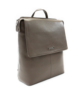 Šedohnedý mestský kožený batoh 311-1660-26