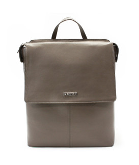 Šedohnedý mestský kožený batoh 311-1660-26