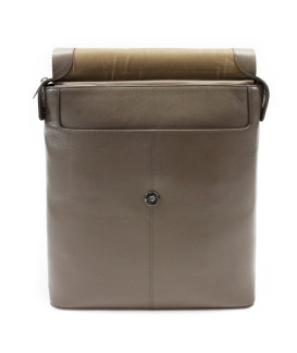 Šedohnedý mestský kožený batoh 311-1660-26