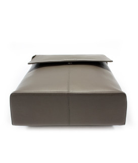 Šedohnedý mestský kožený batoh 311-1660-26