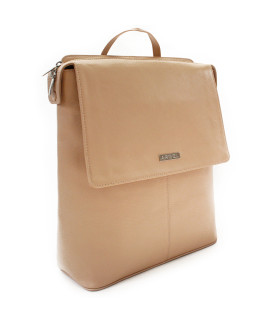 Béžový mestský kožený batoh 311-1660-82