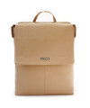 Béžový mestský kožený batoh 311-1660-82