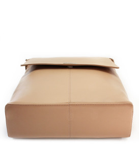 Béžový mestský kožený batoh 311-1660-82