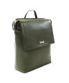 Tmavozelený mestský kožený batoh 311-1660-57