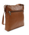 Hnedá kožená zipsová kabelka 212-3014-40