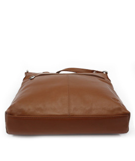 Hnedá kožená zipsová kabelka 212-3014-40