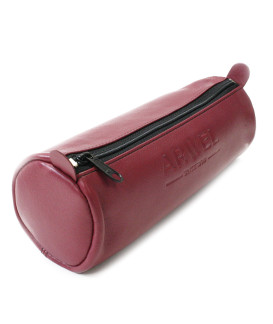 Bordovo červený kožený jednokomorový peračník 611-5020-60/40