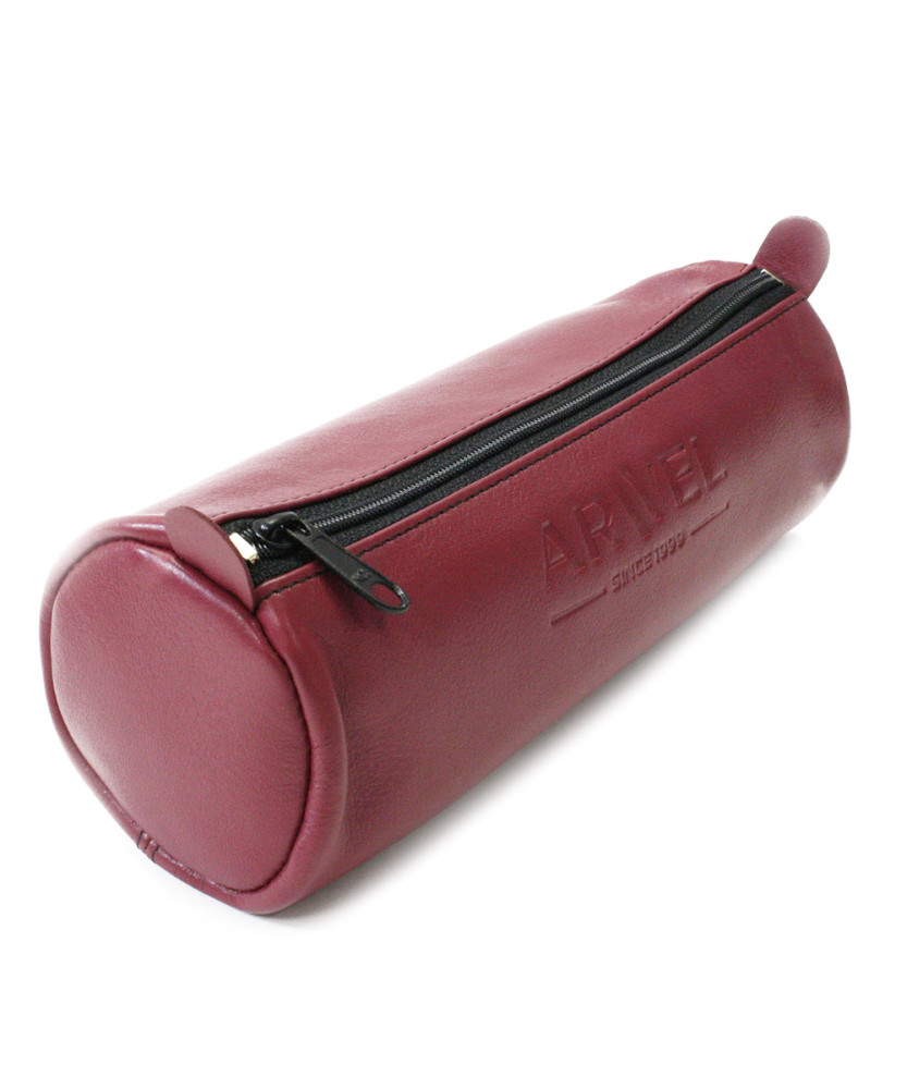 Bordovo červený kožený jednokomorový peračník 611-5020-60/40