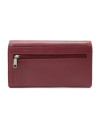 Bordovo červená dámska klopová kožená peňaženka 511-2018-32