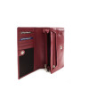 Bordovo červená dámska klopová kožená peňaženka 511-2018-32