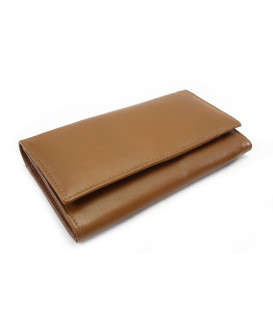 Hnedá dámska klopová kožená peňaženka 511-2018-40