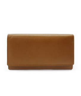 Hnedá dámska klopová kožená peňaženka 511-2018-40