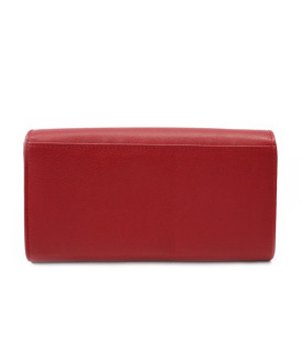 Červená kožená čašnícka peňaženka s vreckami na kreditné karty 515-2401C-31