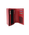 Červená kožená čašnícka peňaženka s vreckami na kreditné karty 515-2401C-31