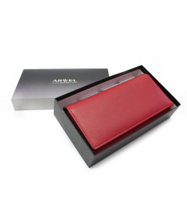 Červená kožená čašnícka peňaženka s vreckami na kreditné karty 515-2401C-31