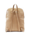 Béžový kožený zipsový batoh 311-8955-82